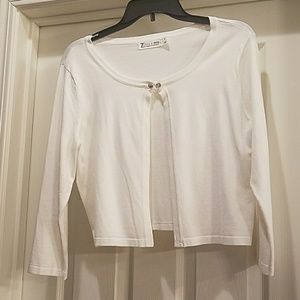 White cardigan